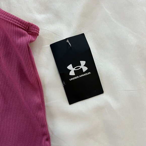 Under Armour Pink HeatGear Ribbed Razorback Athletic Tank Top NWT | Size XL - Picture 3 of 5